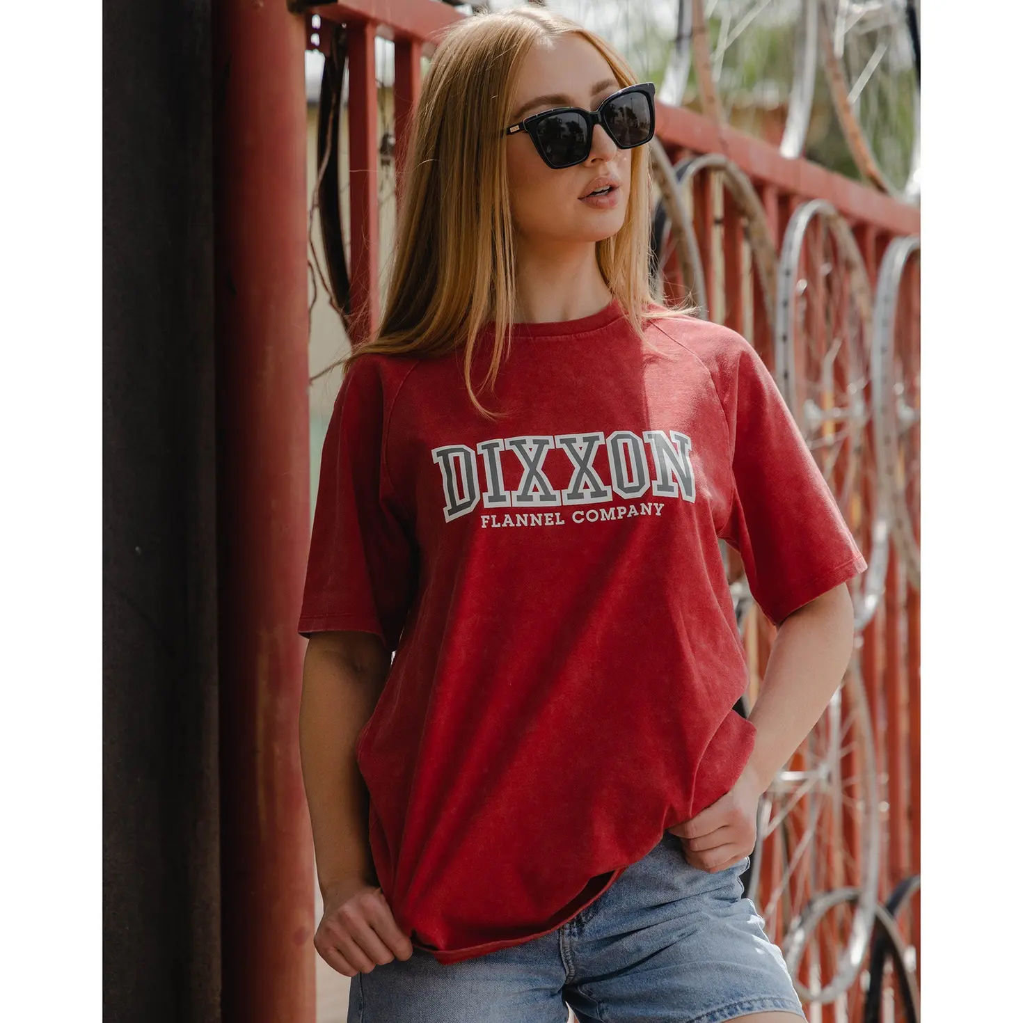 Women's DFCO Acid Wash T-Shirt - Red