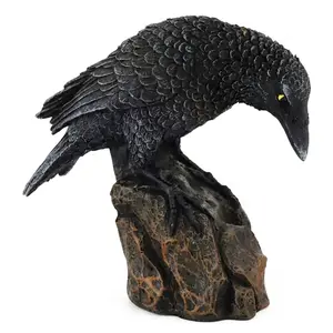 Downward Looking Raven Statue 5 1/2"