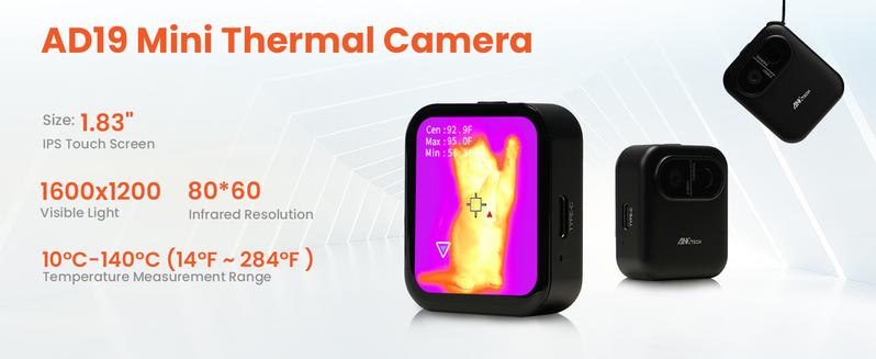 Small Thermal Imaging Camera for Beginner – Mini Thermal Imager for Home Inspection, Infrared Hidden Camera Detector Gadget 80×60 IR Resolution