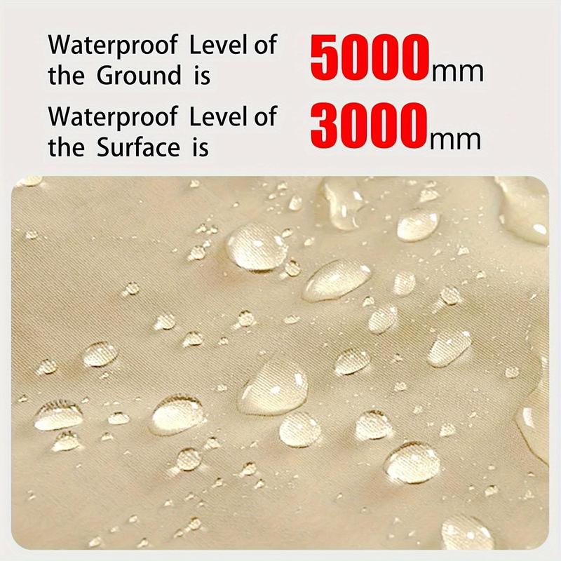 Portable Waterproof Pop-Up Tent 4 Season Oxford Log Cabin Inflatable Camping Tent with Hand Pump Waterproof Windproof for Outdoor Adventure