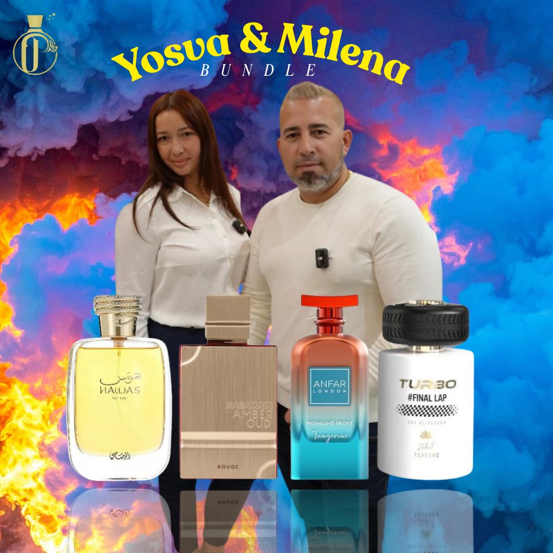 Yosva & Milena Bundle | Hawas Her + Amber Oud Ruby + Tangerine + #FINAL LAP | Eau De Parfum | 100 ML | Citrus - Fresh & Sweet Notes