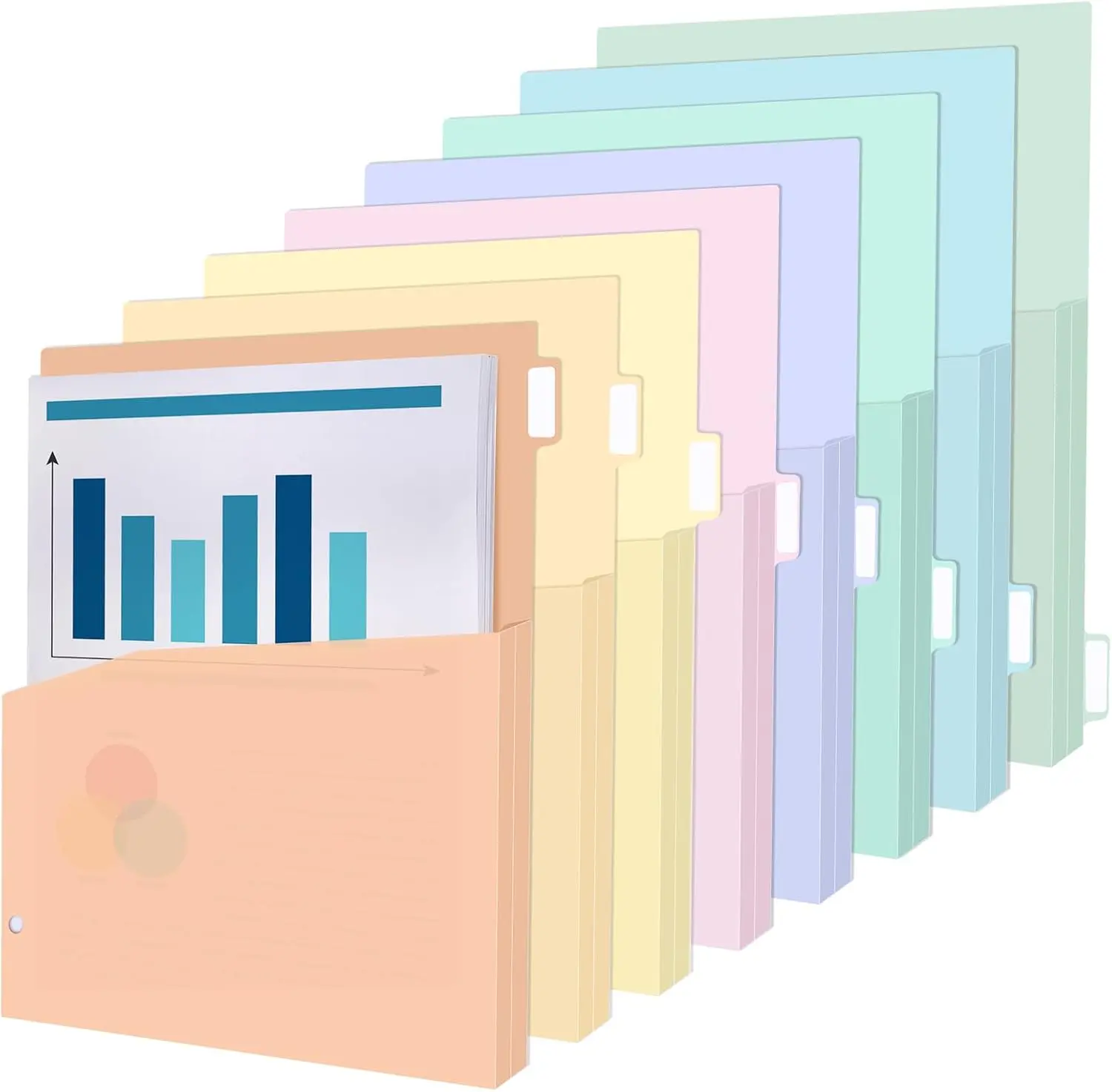 GISGFIM 24Pcs Expanding Binder Dividers with 1/4" Expand Pockets, 3 Sets 8 tabs Multicolor Dividers for 3 Ring Binders, Office School Business Home Use,back to school,back to school haul