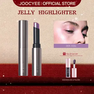 JOOCYEE Jelly Highlighter Stick, Long-lasting, Waterproof, High Gloss, Sparking, Face & Body, Glitter, Shimmer, Dewy Gloss, Sparkle Mood, Makeup, Multi Shades, Easy To Use, Travel, Party, Costume Balls, Rush Ready, Valentines Day Gift, New Year