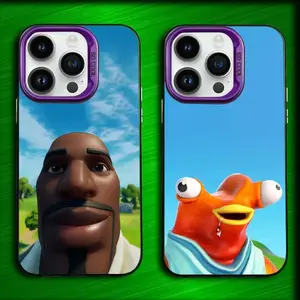 Game FortniteS-S Phone Case ,Purple Matte Silicone Cover,Compatible with iPhone 16/15/14/13/12/11 Pro Max/Plus,Birthday/ Valentine's Day/ Boyfriend Girlfriend /Christmas/Halloween Gifts,Artistic Protection Protective