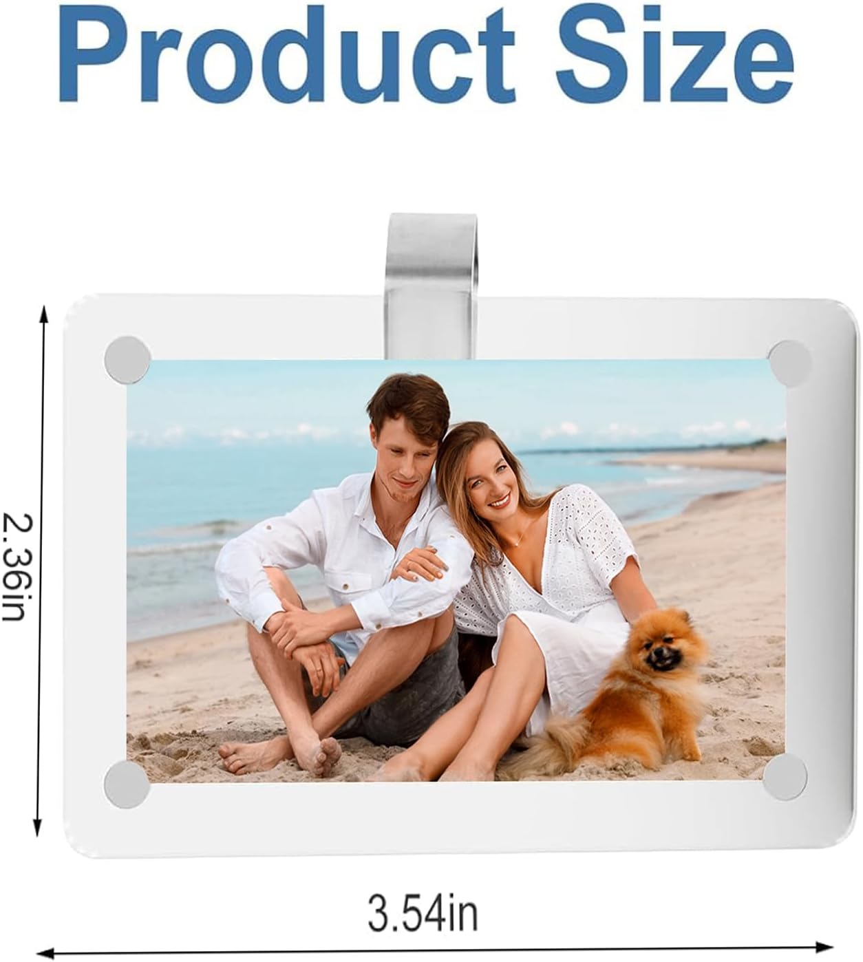 2pcs DIY Custom Car Photo Clips (2-Pack) – Vertical Sun Visor Frames, Acrylic Snap-On Holders for 3.5x2.4 Inch Photos