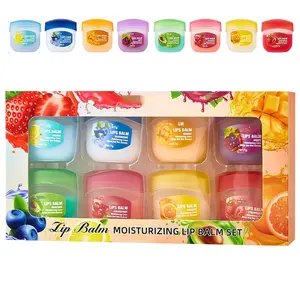 8Pcs Fruit Flavored Lip Care Set, Mini Lip Balm Set, Anti Chapping Lip Mmoisturizers, Priming Colorless Fruit Flavored Lip Gloss, Long-lasting Moisturizing And Nourish Lip Mask (1Set/8PCS)