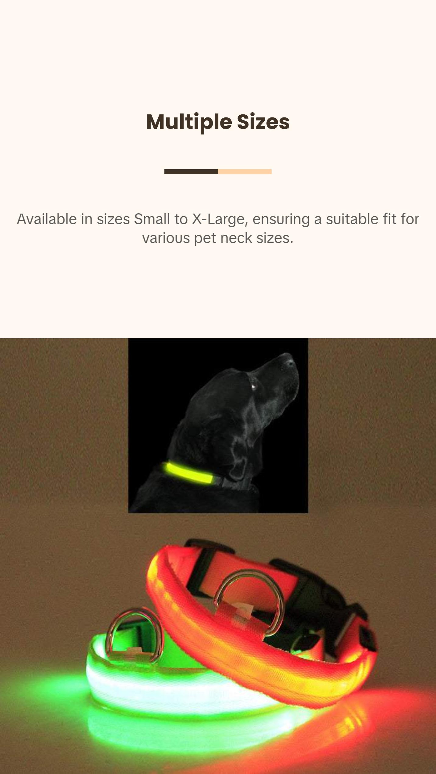 LED PET Safety Halo Style Collar