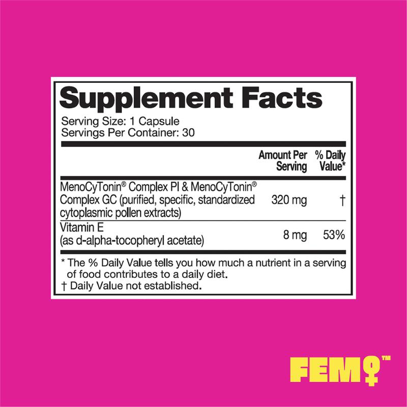 UPSA FEM MENO Non-Hormonal Menopause Support – Clinically Proven Pollen Extract for Hot Flashes, Night Sweats & Irritability