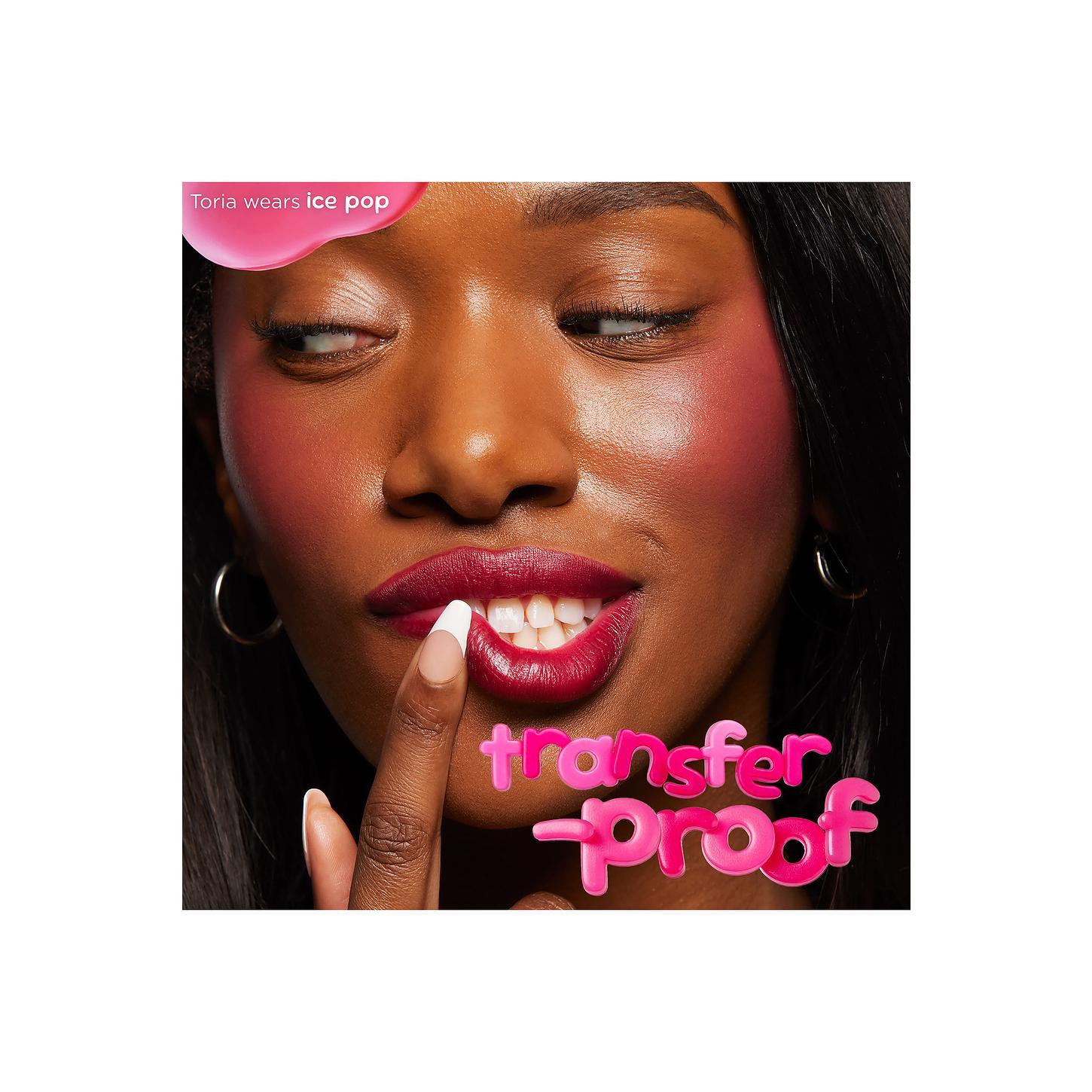 TARTE Maracuja Juicy Lip Tint - Lolli Shade, Hydrating Lipstick with Hyaluronic Acid, Blendable Cosmetic Lip Gloss