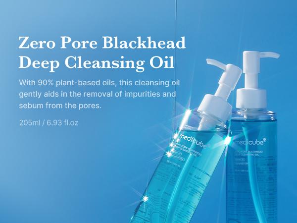 [medicube] Zero Pore Blackhead Cleansing Oil | Moisturizing Makeup Remover for all skin types, Low-Irritation | Korean Skin Care