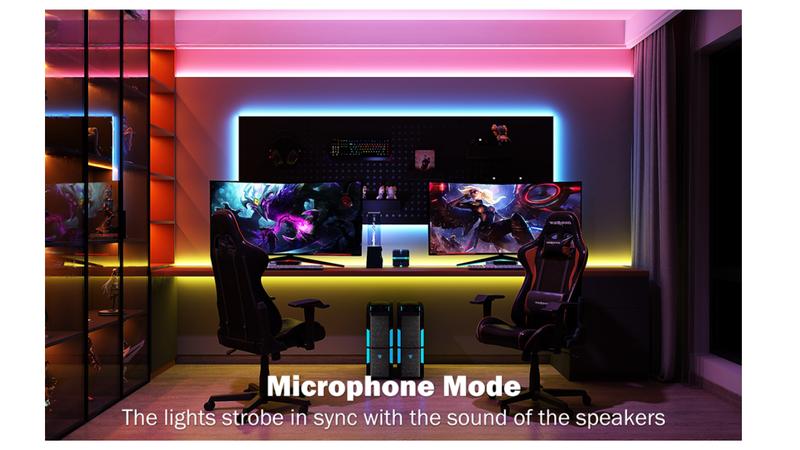 [New Deal] 100 ft. (2 Rolls of 50ft) RGB Led Lights for Bedroom Music Sync Remote App Control Bluetooth for Room Home Kitchen Décor Party