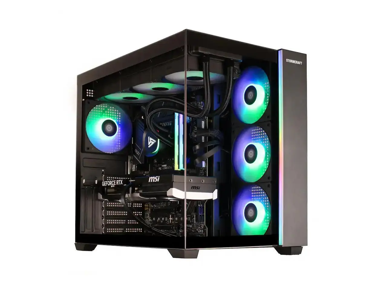 STORMCRAFT FALCON Gaming PC AMD Ryzen 7 7800X3D  AMD Radeon 9070XT 16GB - AI Powered 32GB DDR5 6000MHz RGB 1 TB NVMe SSD 360mm AIO 850W PSU Windows 11 Home - FA780XDCB-97BN1