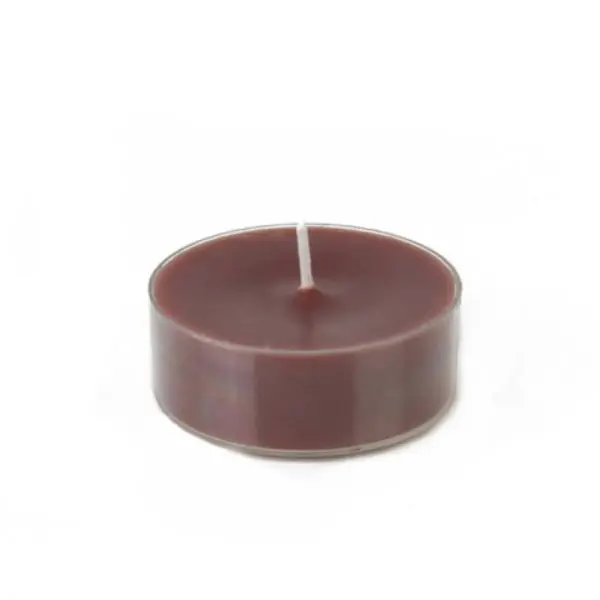 Jeco CTM-030 Mega Oversized Brown Decorative Tealights - 12 Pieces per Box, Wedding Centerpieces, Home Decor Candles for Space Illumination, Decorative Candles