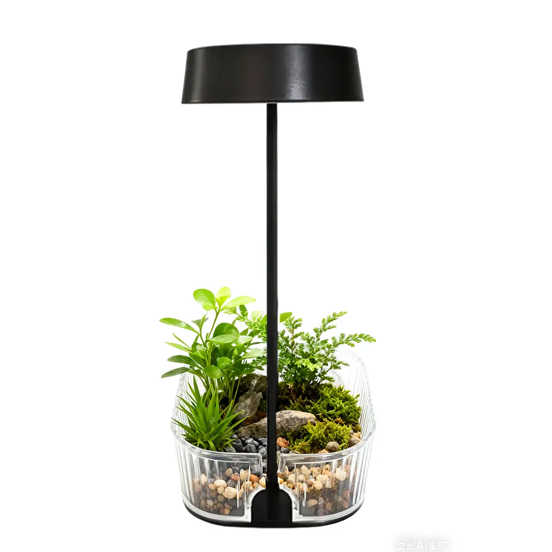 ORADO Modern Wireless LED Grow Light with Acrylic Tray - 2-in-1 Functionality Desk Organizer & Table Lamp, Mood Lighting for Home Decor, Ideal for Plant Lovers