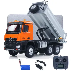 1/14 HUINA 1598 2.4G Remote Control Dumper 6×6 Engineering Transport Vehicle Lifting Rod Tipper Car Light Sound Battery Toys