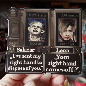 Resident Evil 4 Sticker, Leon Kennedy Sticker, Pixel Sticker, Horror Sticker, Game Sticker, Gaming Sticker, Anime Sticker, Funny Sticker