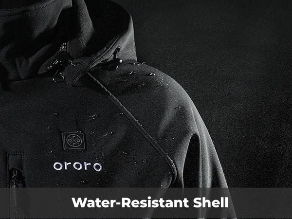 ororo Men's 4-Zone Classic Heated Jacket 2.0, Battery Included, 10 Hours of Runtime, Machine Washable, 4 Heating Zones, Water and Wind Resistant, Detachable Hood, YKK Zippers