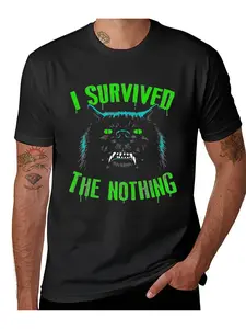 1pc [Funny Neverending Story Tee] Vintage Neverending Story T-Shirt - I Survived The Nothing, Funny Mens Heavyweights