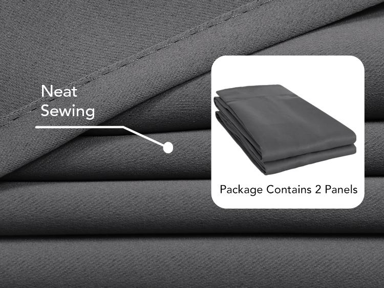 Back Tab and Rod Pocket Blackout Curtains 2 panels — Deconovo Thermal Insulated Room Darkening Curtains