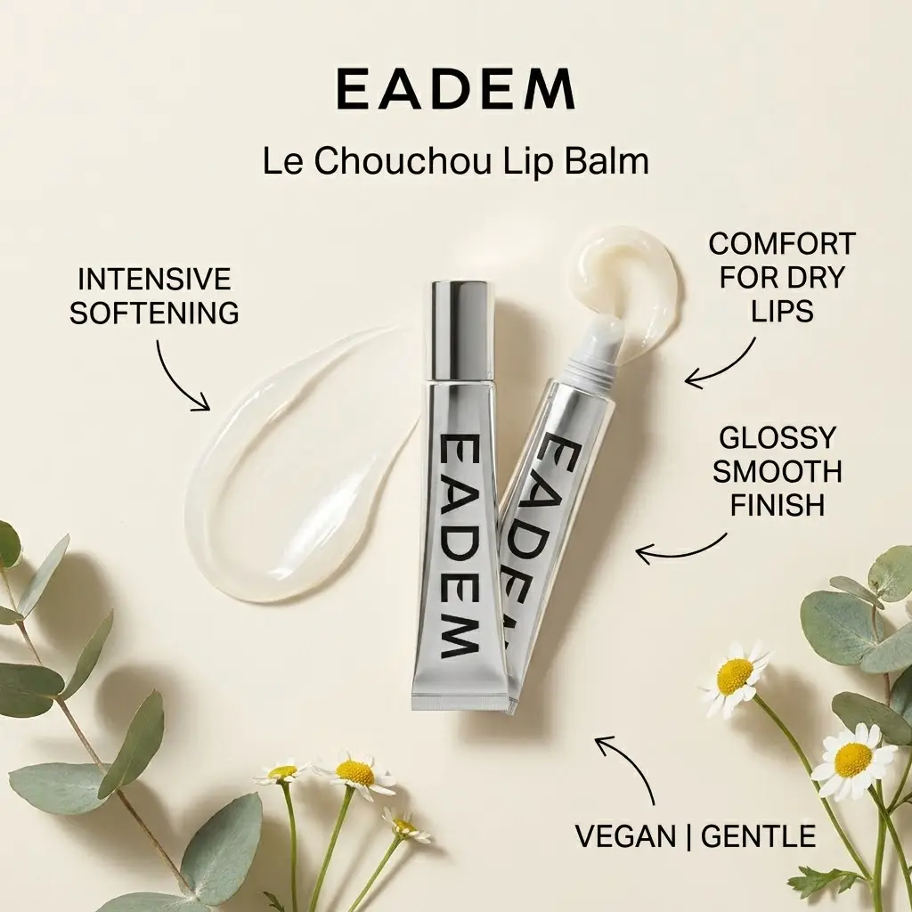 EADEM Le Chouchou Lip Softening Balm Intensive + Comfort for dry lips Glossy Smooth Vegan Gentle
