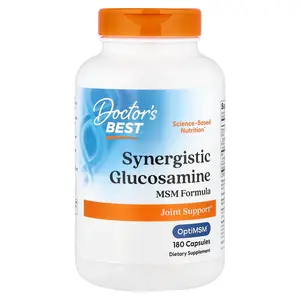Doctor's Best Synergistic Glucosamine MSM Formula with OptiMSM®, 180 Capsules