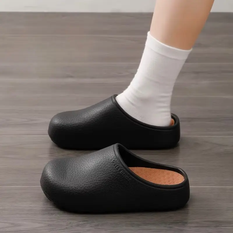 Men’s Solid Block Clogs, Men’s Footwear, Comfortable Casual Shoe