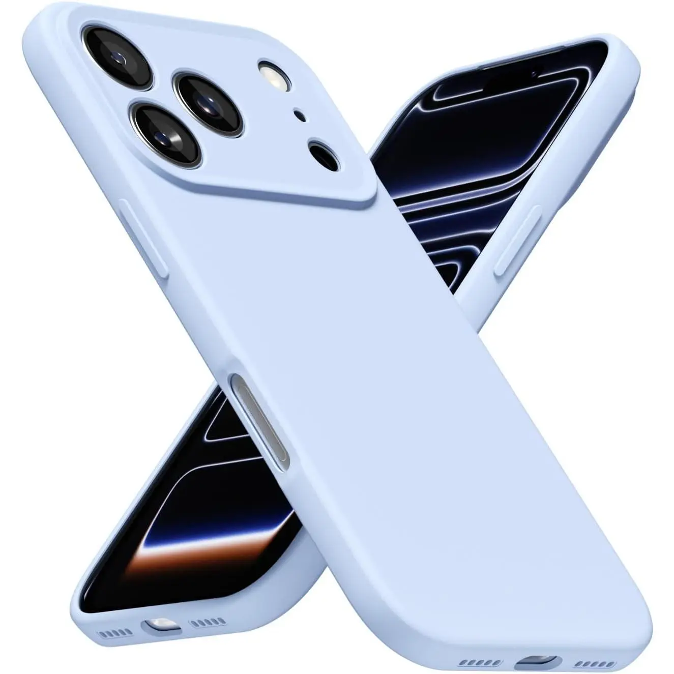 Phone case for iPhone 17 16 15 14 13 12 Pro Max plus case,16e, Silicone Minimalist Ultra Slim Soft Rubber Gel Solid Color Matte TPU cute phone cases for Men Women Girls,Military Grade Drop Protection,Anti-Yellowing