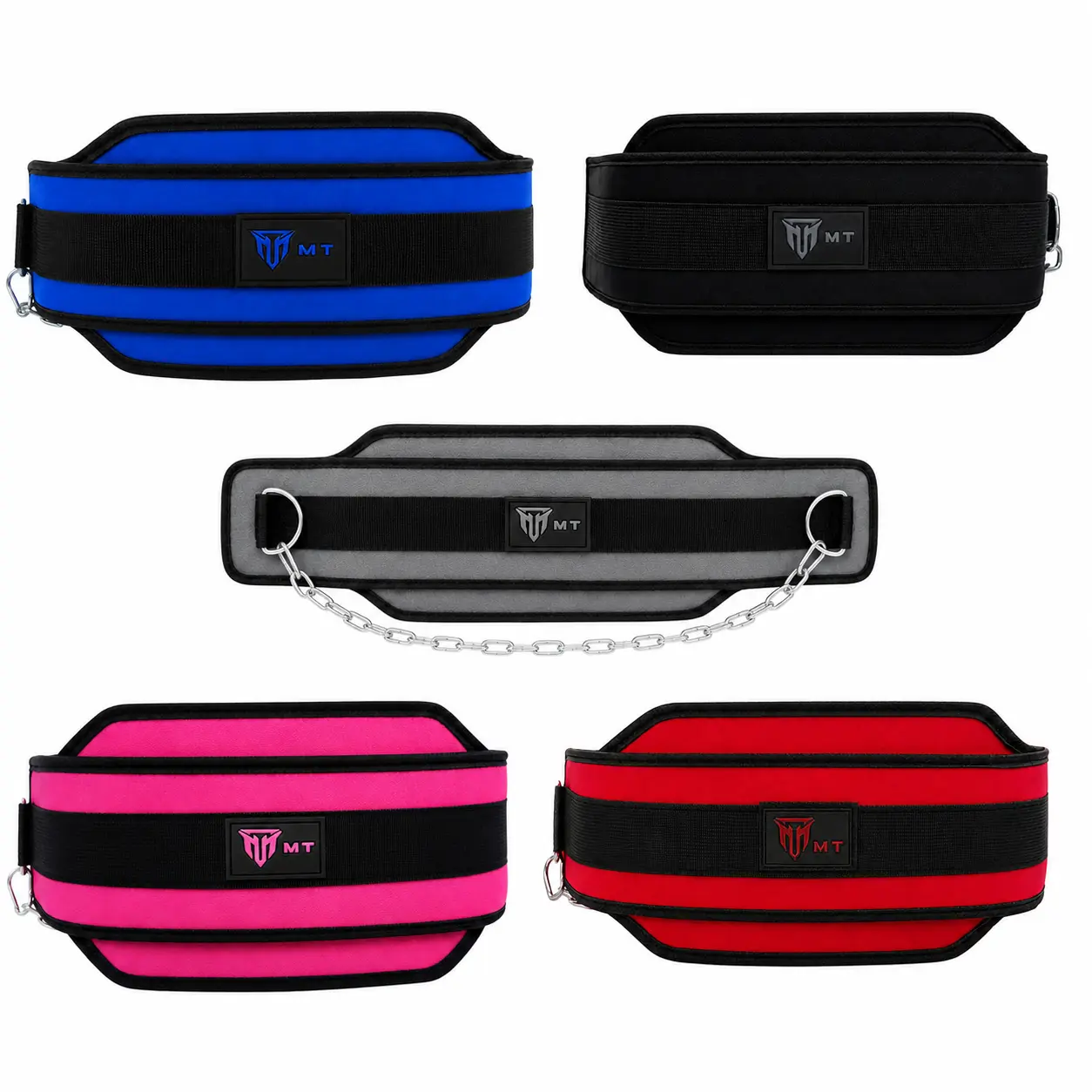 MT Weight Training Dip Belt with Heavy Duty Steel Chain for Pull-ups, Chin-ups belt dip belt Pro Gym Training Equipment