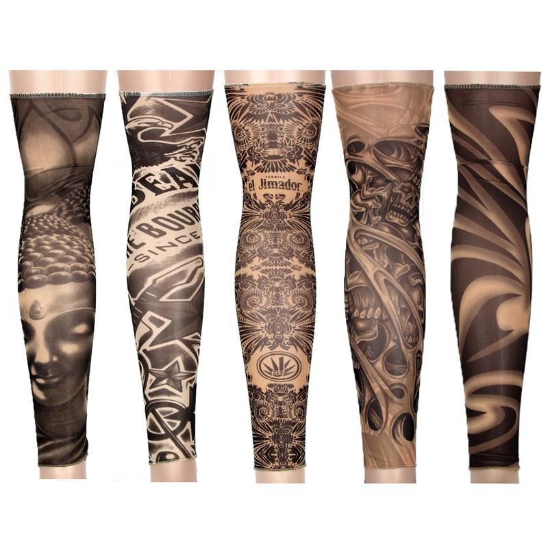 Dazone 5PCS Temporary Tattoo Sleeves, Arts Temporary Fake Slip On Tattoo Arm Sleeves Kit