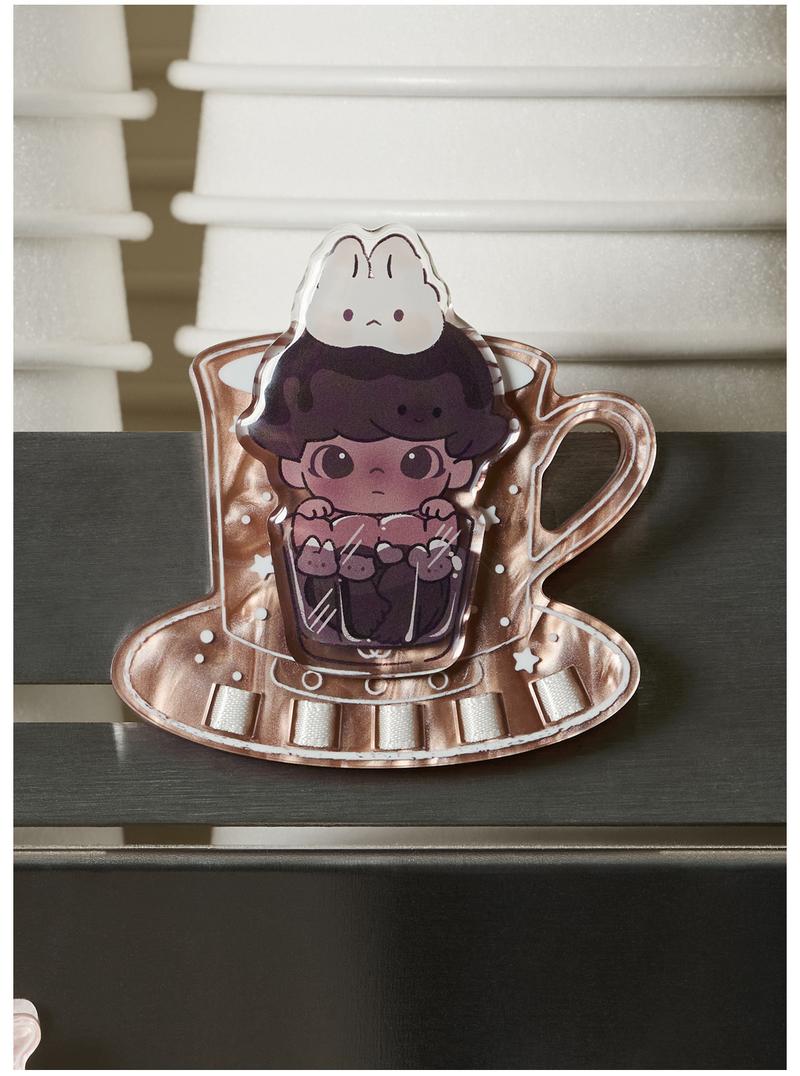 POP MART DIMOO Crush On Coffee Series-Acrylic Fridge Magnet Clip Blind Box