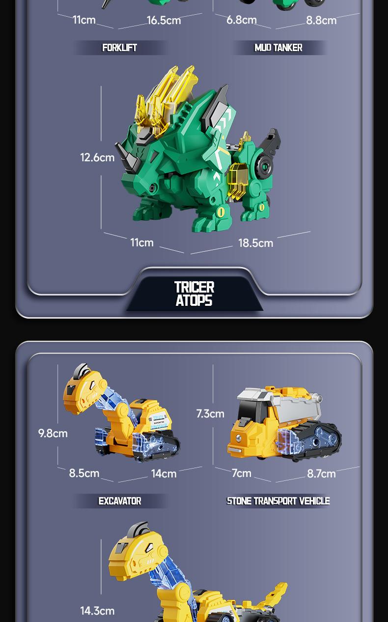 【The best Valentines gift】Exchange Gift Cool STEM Toy Perfect Gift for Toddlers 6-in-1 Magnetic Dinosaur Transformer Car | Auto Collision to Dragon & Unicorn! Build-Your-Own Design for Fun