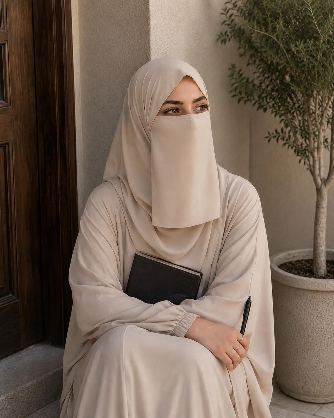 Half Niqab Super Breathable Veil - Medium