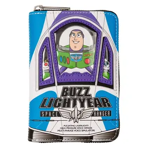Loungefly Pixar Toy Story 30th Anniversary Buzz Lightyear Glow Zip Around Wallet