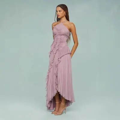 Pink Flowy Dresses Mid Length Batch Party - TikTok Shop