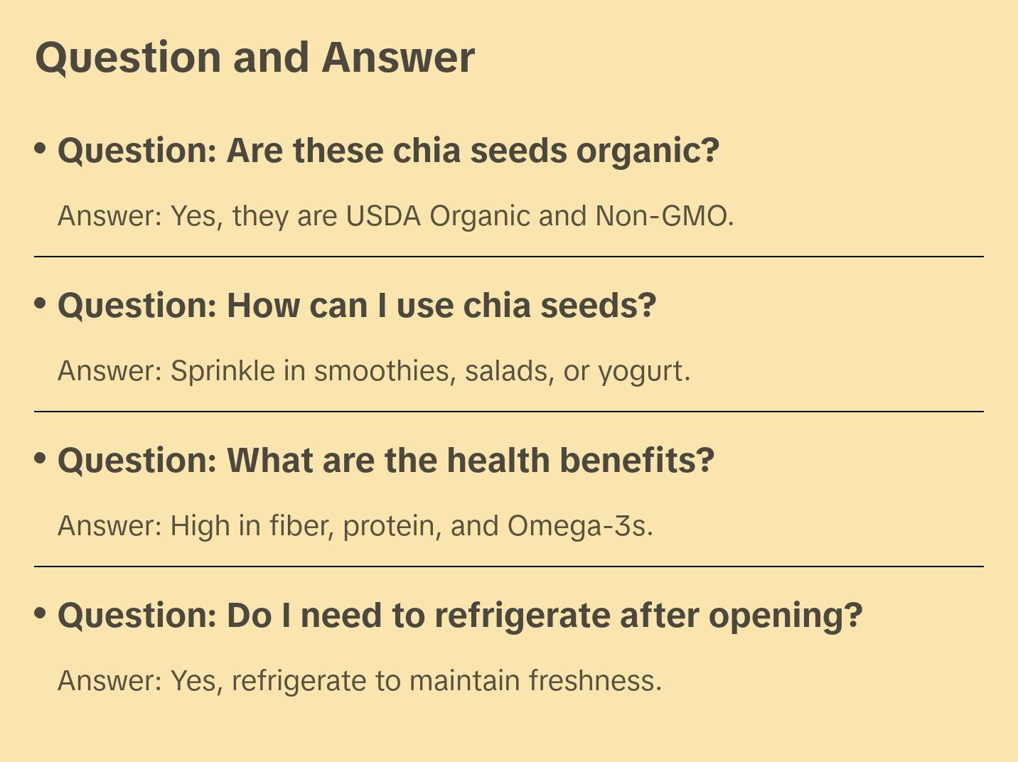 Barlean's Organic - Chia Seed - Ancient superfood & super antioxidant Vegan Fiber Barlean's Organic - Chia Seed - Ancient superfood & super antioxidant Vegan Fiber