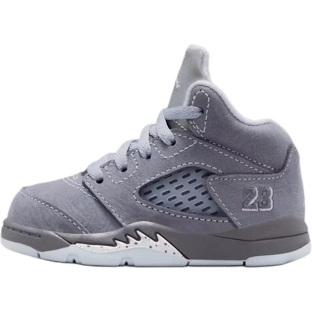 Air Jordan 5 Retro TD 'Wolf Grey' 2026 Kids' Sports Sneaker Shoe