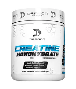 DRAGON PHARMA Creatine Monohydrate, Aid Muscle Recovery, Post-Workout Supplement, Antioxidant Support (60 Servings, Unflavored)