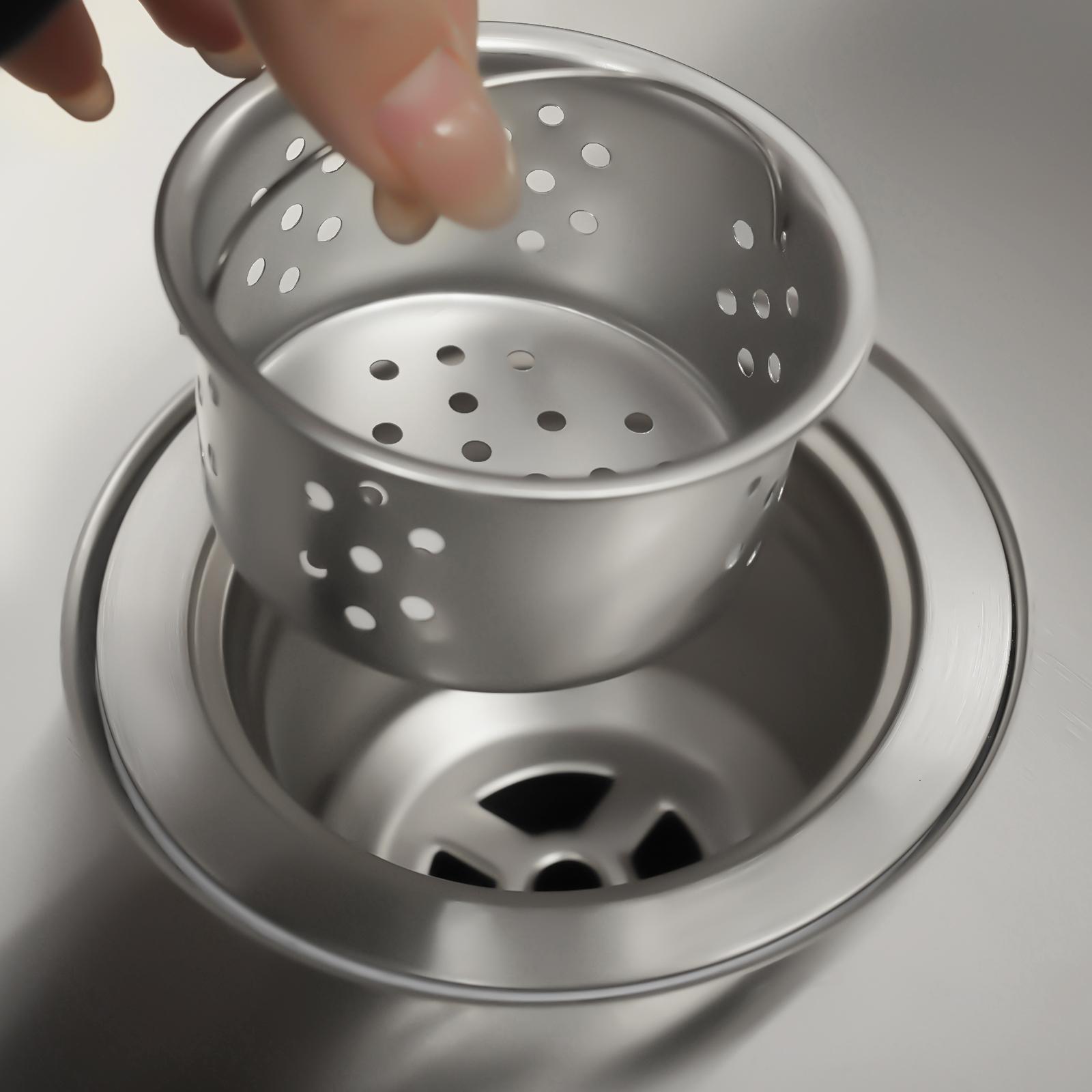 CNCEST Stainless Steel Utility Kitchen Sink Freestading with 360° Rotatable Faucet Portable Sink Large Basin Quick Draining Anti-Condensation Floor Mounted Utility Sink Household