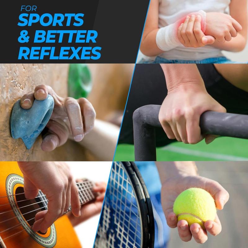 Grip Strength Trainer (5 Pack), Forearm Strengthener, Hand Strengthening Devices, Hand Exercisers for Strength, Finger Strengthener, Wrist Exerciser, Baseball Climbing Calisthenics Basketball