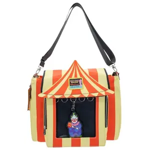 Whatever Makes You Happy Killer Klowns from Outer Space Padded Pin Trading Tent Crossbody with Jumbo Charm