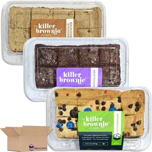 Killer Brownie Bites Variety Pack | 8 Count | Brookie Brownie, Chocolatier, Kitchen Sink | Pack of 3 (24 Total Brownie Bites)