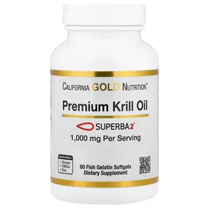 California Gold Nutrition Premium Krill Oil with Superba2™, 1,000 mg, 60 Softgels