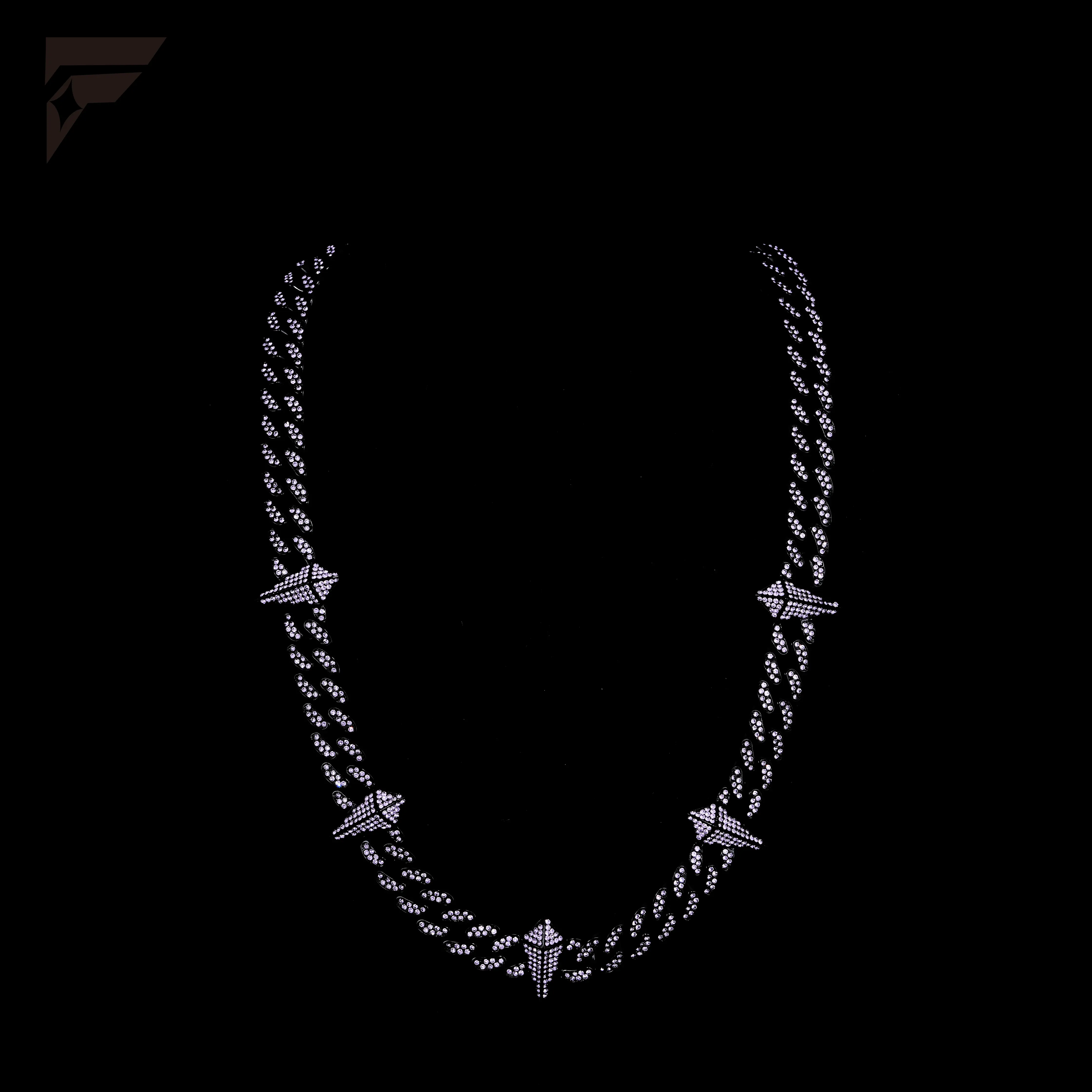 Men's Iced Out Cuban Link Chain Necklace - Chunky Spiked Rhinestone Punk Fashion Jewelry, Men's Accessories for Streetwear (Cuban Link Design), Chunky Necklace, Alloy Necklace