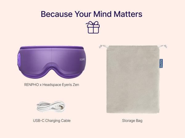 RENPHO & Headspace Eyeris Zen Eye Massager with Heat, Meditation Sounds, Ultra-Quiet Eye Mask for Stress Relief & Sleep RENPHO & Headspace Eyeris Zen Eye Massager with Heat, Meditation Sounds, Ultra-Quiet Eye Mask for Stress Relief & Sleep