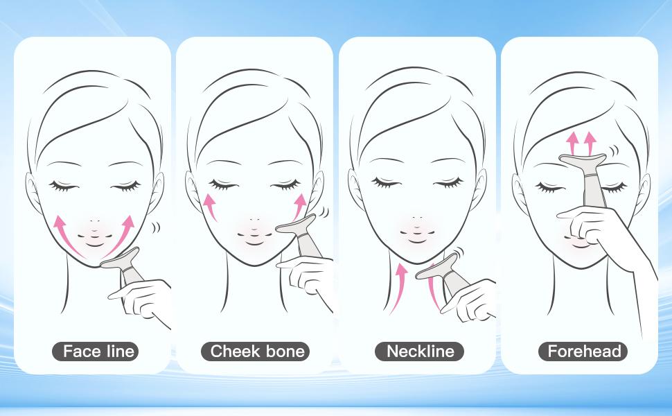 Facial Massager Tool, Skin Care and Double Chin Neck Massage, Face Sculpting Tool with Thermals, Portable Facial Beauty Device, Christmas Gift, Trending Products, Beauty Instrument
