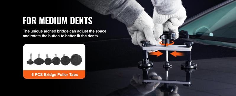 VEVOR Car Body Dent Puller Bridge Lifter Tool Paintless Hail Remover Repair Kit VEVOR Car Body Dent Puller Bridge Lifter Tool Paintless Hail Remover Repair Kit