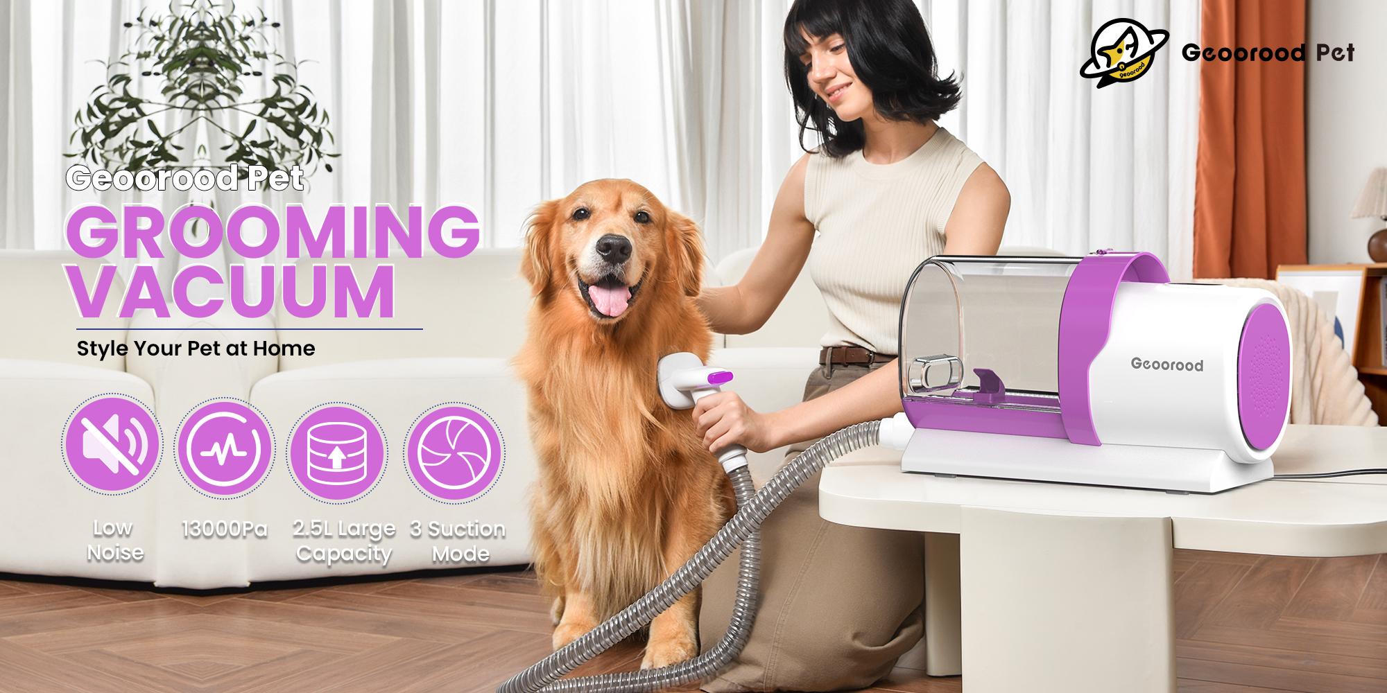 【Geoorood】 Geoorood Dog Grooming All-in-One Kit with Vacuum Brush 2.5L Large Pog, Stainless Steel Blades Lightweight Design 13KPa Suction Force Portable Cleaning Set #February Stock Up 【Geoorood】 Geoorood Dog Grooming All-in-One Kit with Vacuum Brush 2.5L Large Pog, Stainless Steel Blades Lightweight Design 13KPa Suction Force Portable Cleaning Set #February Stock Up