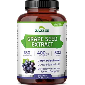 High Strength Grape Seed Extract Capsules with 95% Polyphenols, Concentrated 50X Formula for Antioxidant Support, Vegan Non GMO Supplement for Heart Health, Immunity and Daily Wellness Self Care