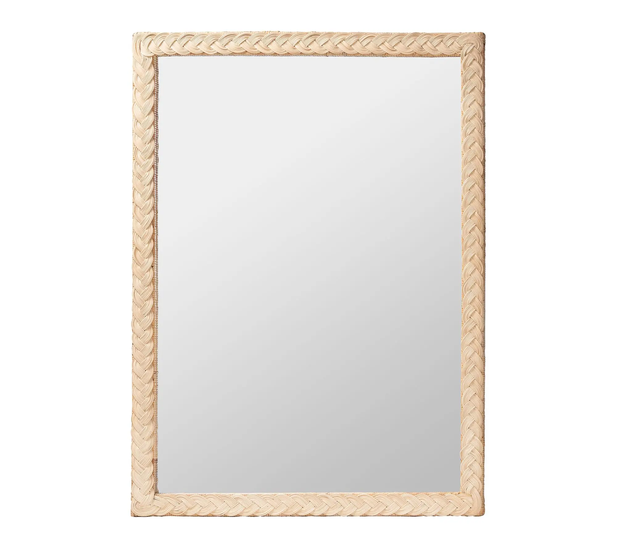 bali & pari Lanica Sun Bleached Rattan Wall Mirror