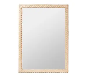 bali & pari Lanica Sun Bleached Rattan Wall Mirror